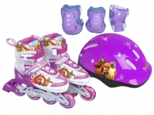 亿动熊出没冰鞋轮滑鞋套装儿童旱冰鞋批发MP3683 紫色