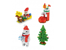 班格星钻微钻迷你小颗粒圣诞老人系列益智DIY拼插装积木玩具