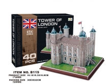 领乐思3D立体拼图B119伦敦塔(英国)40块