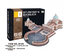 领乐思3D立体拼图B120圣彼得大教堂(罗马)56块