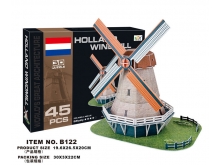 领乐思3D立体拼图B122荷兰风车(荷兰)45块