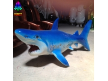 现货仿真海洋生物鲨鱼玻璃钢动物雕塑 水族馆海洋馆主题场景制作