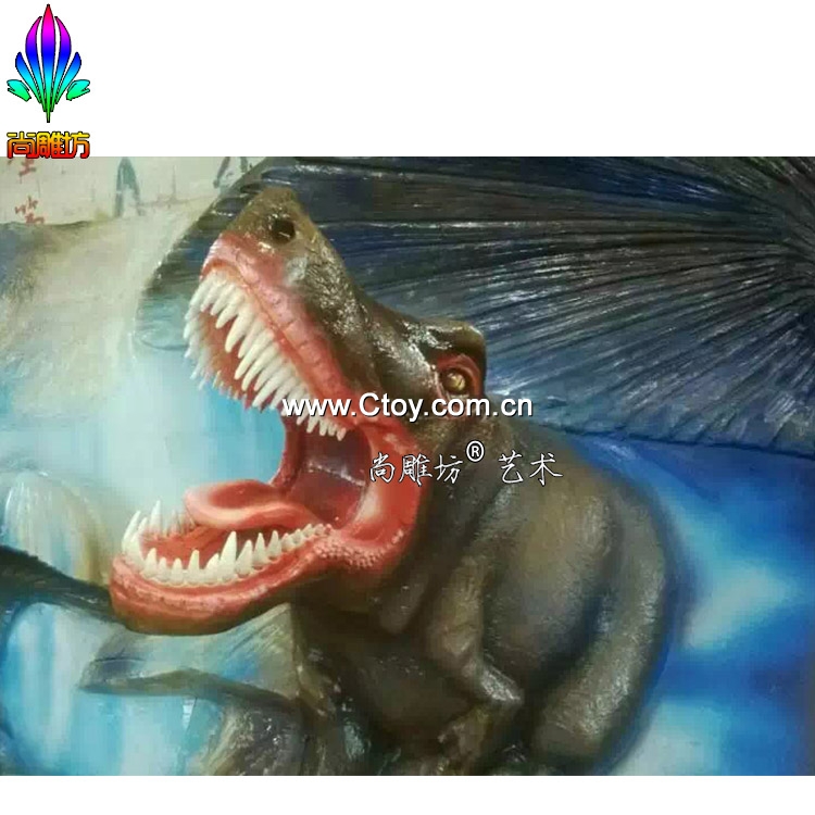 广州玻璃钢雕塑厂尚雕坊专业制作浮雕壁画雕塑 仿真恐龙高浮雕