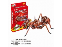 领乐思3D立体拼图C101-104昆虫系列拼图 四款混装