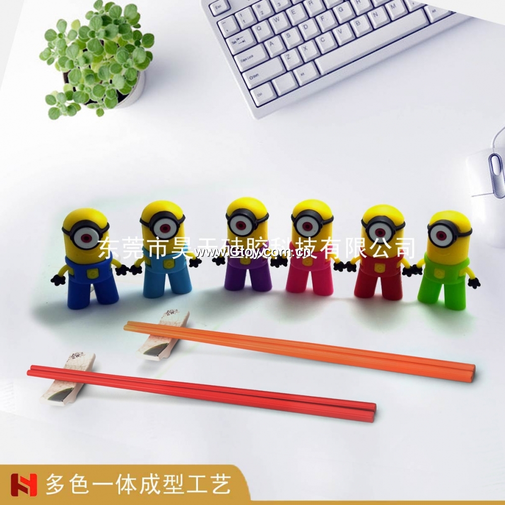 厂家定制儿童学用筷子专用硅胶筷子头 多色卡通筷子头