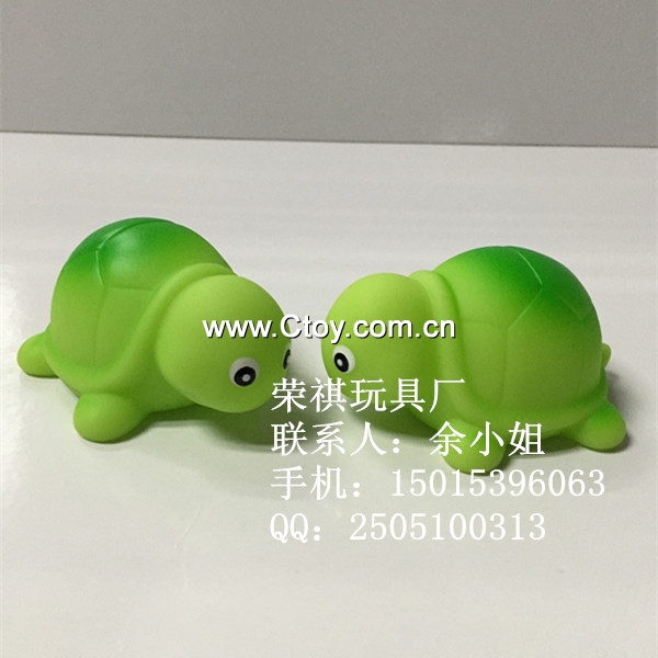 东莞搪胶厂供应绿色乌龟宝宝手捏玩具益智玩具