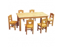 幼儿园实木桌椅厂家 幼儿园专用课桌椅幼儿原木桌椅定制批发