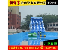 郑州好奇星厂家现货供应户外儿童大型支架水池充气游泳池冲关