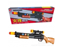 厂家批发中文3C 来福枪 军事模型 儿童塑料 电动玩具枪