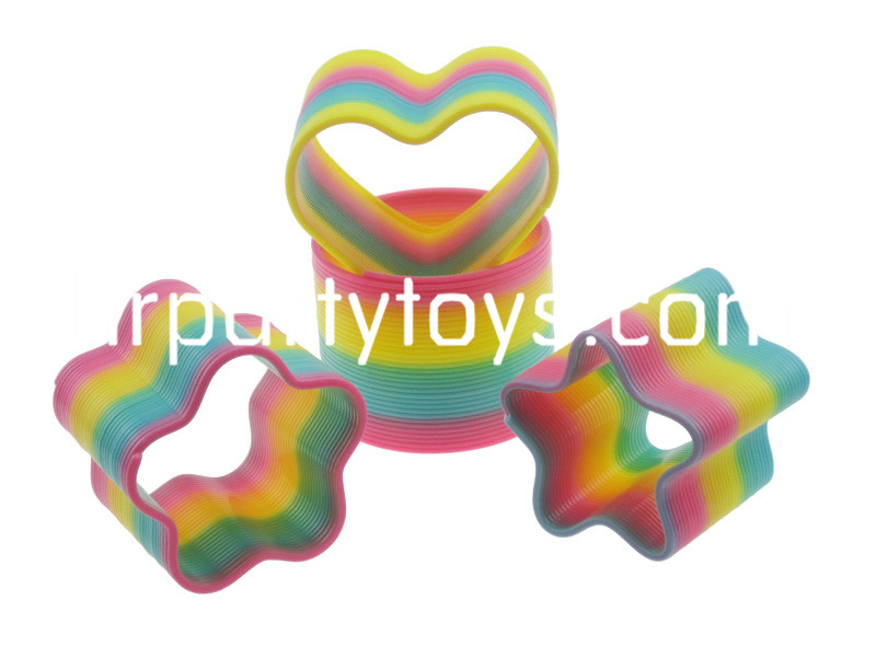 4种形状的彩虹圈 儿童益智玩具弹簧圈 魔力彩虹圈 地摊热卖玩具