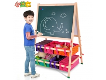儿童支架黑板 儿童手写板 木制二合一儿童画板