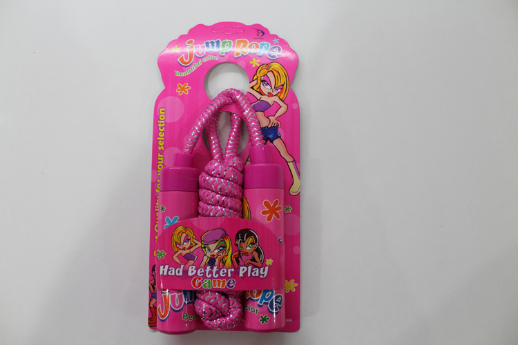 恒达玩具-芭芘女孩贴纸手把绳2.2米跳绳HD010-13 绑卡