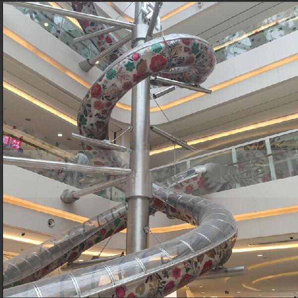 深圳商场巨型滑梯，室内大型不锈钢滑梯，请认准新佳豪