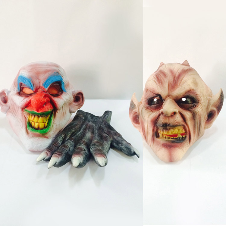 恐怖面具系列   科学怪人  骷髅头  狼人面具   魔鬼 小丑