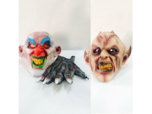 恐怖面具系列   科学怪人  骷髅头  狼人面具   魔鬼 小丑