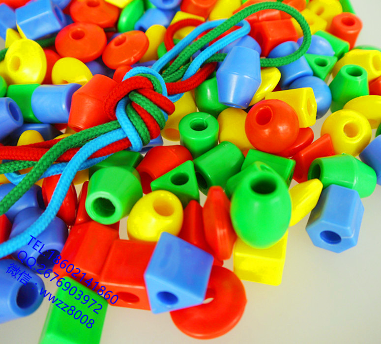 儿童玩具积木早教绳子穿珠子绕珠串珠玩具串珠穿珠线积木绕珠幼儿园益智玩具