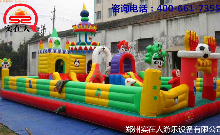 广场小型儿童充气城堡厂家 郑州户外充气玩具滑梯价格