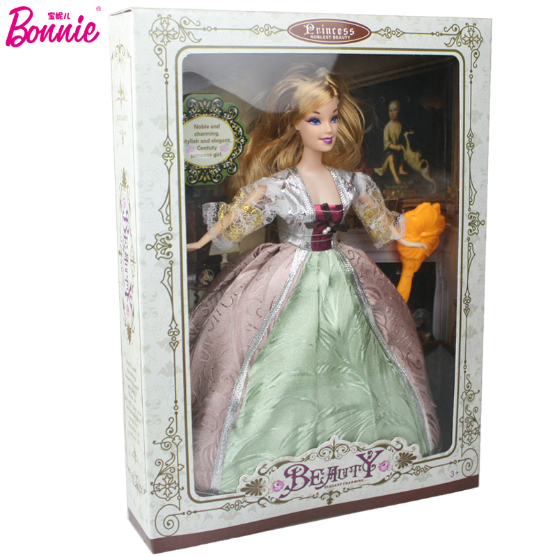宝妮儿女孩过家家儿童益智玩具梦幻公主芭芘娃娃套装礼盒9902