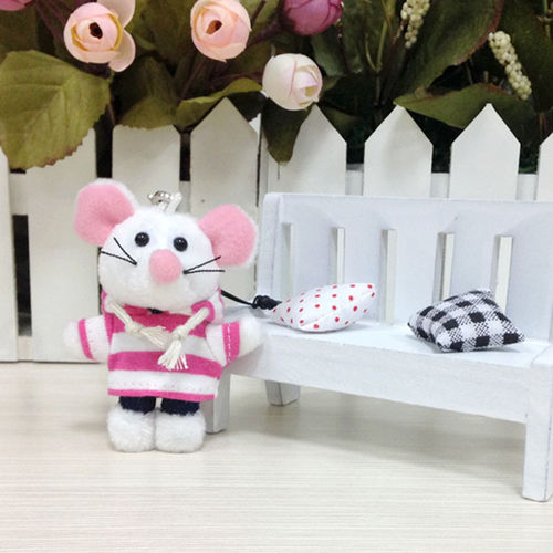 生肖老鼠图案挂件 迷你型小号毛绒公仔 日本精品玩具来图打样加工