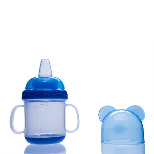 厂家直销批发180ml环保宝宝奶瓶  防滑带手柄 新生儿奶瓶