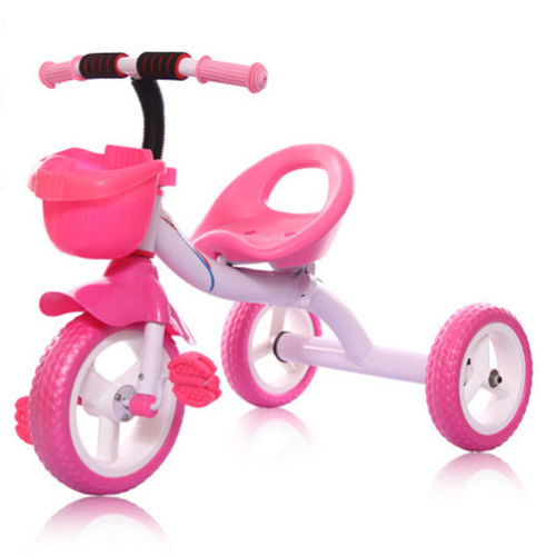 厂家热销新款钢管车架儿童脚踏车 特价批发折叠充气轮儿童三轮车
