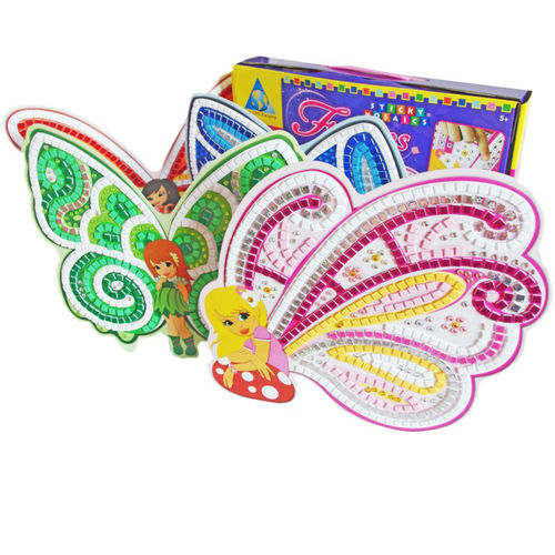 圣诞礼物儿童手工益智diy创意马赛克数字贴贴乐玩具蝴蝶仙子