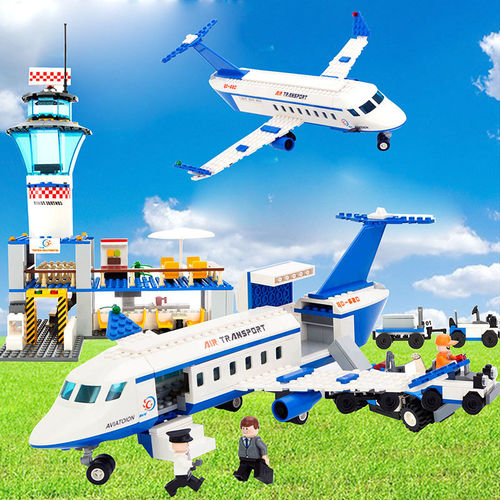 新乐新 航天8912国际机场 DIY儿童益智拼插拼装塑料积木玩具
