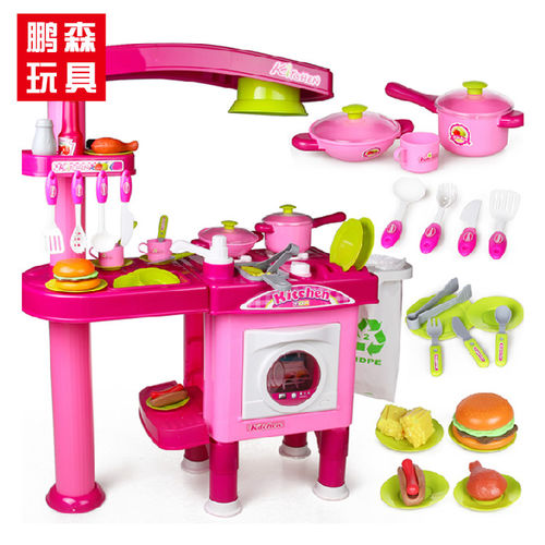 雄城儿童过家家做饭玩具 游戏玩具 欢乐游戏厨房355创意女孩玩具