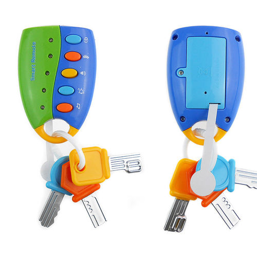 闪乐电子防盗锁汽车遥控钥匙模型婴幼儿益智早教儿童音乐钥匙玩具