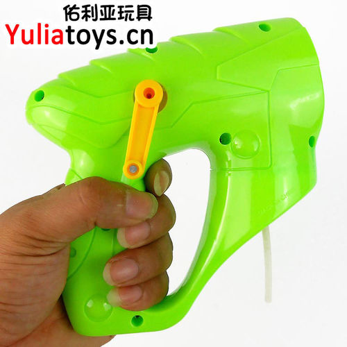 W005132 儿童户外玩具 实色手摇自动吸水泡泡枪 供应批发