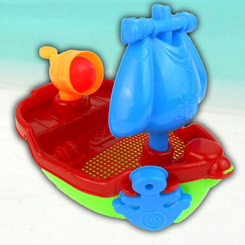 沙滩夏日戏水玩具 沙滩玩具套装 组装拼装沙滩船带大炮