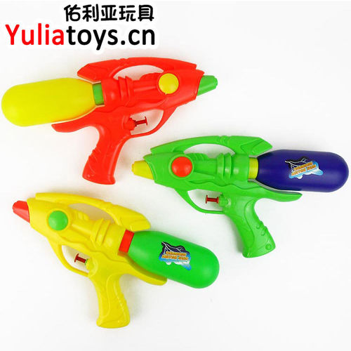 W006158 产地玩具水枪供应 儿童夏日沙滩戏水玩具27cm手压水枪
