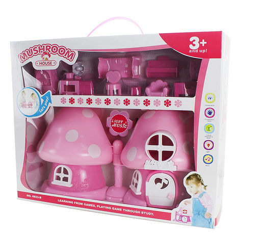 儿童 女孩子过家家角色扮演蘑菇小屋娃娃迷你小屋子小矮人蘑菇屋