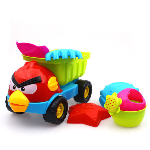 热卖 发怒的小鸟沙滩玩具车 儿童海滩玩具挖沙套装小车玩沙玩具车