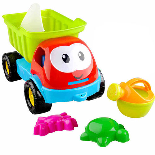 卡通工程车沙滩玩具车 儿童海滩玩具挖沙套装小车可爱工程车