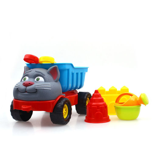 小猫TOM 沙滩玩具车 儿童海滩玩具 挖沙套装小车 儿童游戏玩具