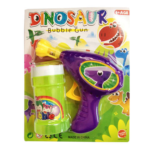 热销 彩色透明恐龙泡泡枪 惯性手动泡泡枪玩具吹泡泡游戏过家家