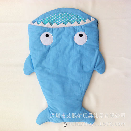 2015夏秋新款创意鲨鱼睡袋 儿童薄款纯棉婴幼儿睡袋 宝宝防踢被