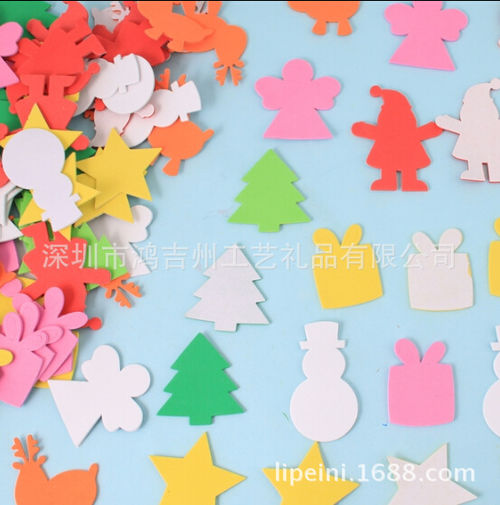 深圳厂家 幼儿园儿童手工DIY材料, EVA海绵造型贴片可爱的爱心EVA