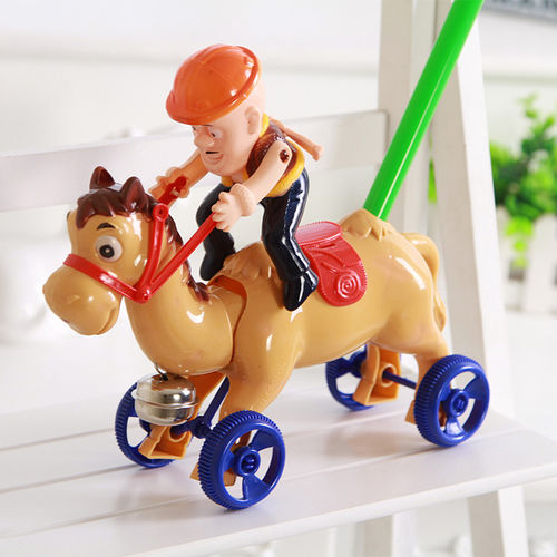 新款光头骑骆驼推杆车儿童学步手推车玩具厂家直销