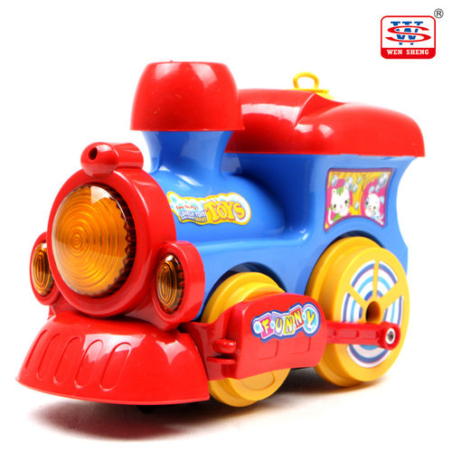 文盛万向车电动超大火车头儿童趣味泡泡车宝宝遥控车音乐汽车玩具