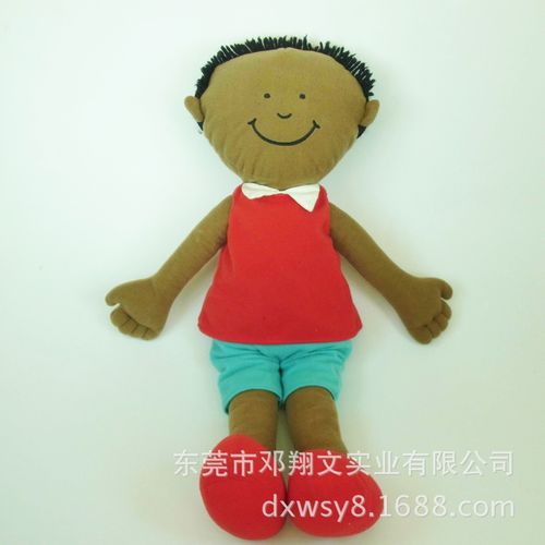 人形毛绒娃娃订做 人偶公仔生产厂家 可爱男孩毛绒玩具定做