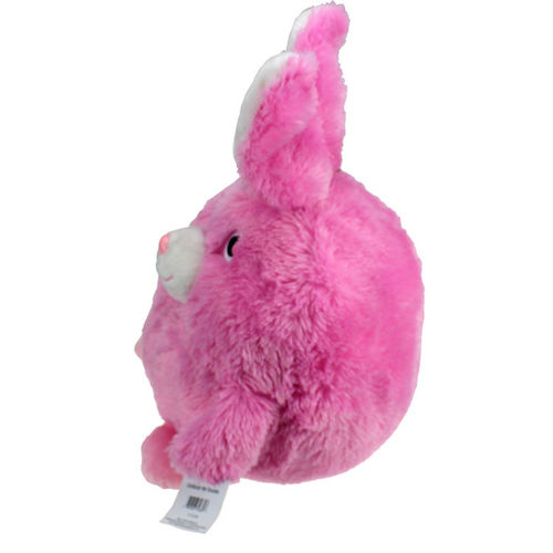 来图定制粉色甜美系儿童毛绒胖兔子玩具 婚庆派对礼品纪念品批发