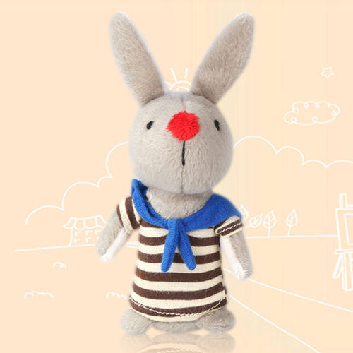 新款热销水晶超柔可爱红领巾小兔子造型玩具 中小童毛绒玩具公仔