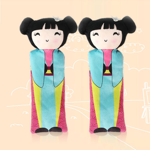 仿真日本女孩人物文具 毛绒文具用品 现货批发毛绒玩具 加工定制