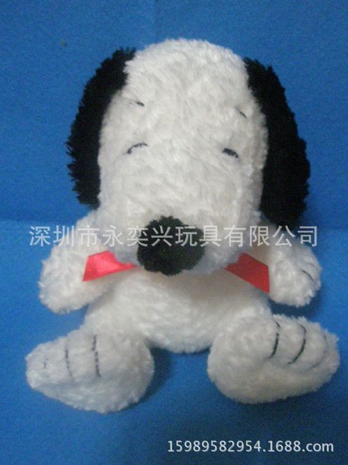 厂家直销坐姿狗毛绒玩具  创意黑点狗公仔玩具  可爱卡通玩具狗