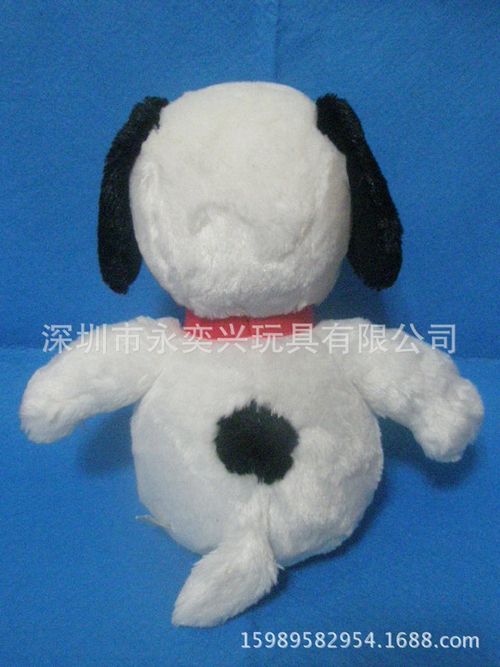厂家直销坐姿狗毛绒玩具  创意黑点狗公仔玩具  可爱卡通玩具狗