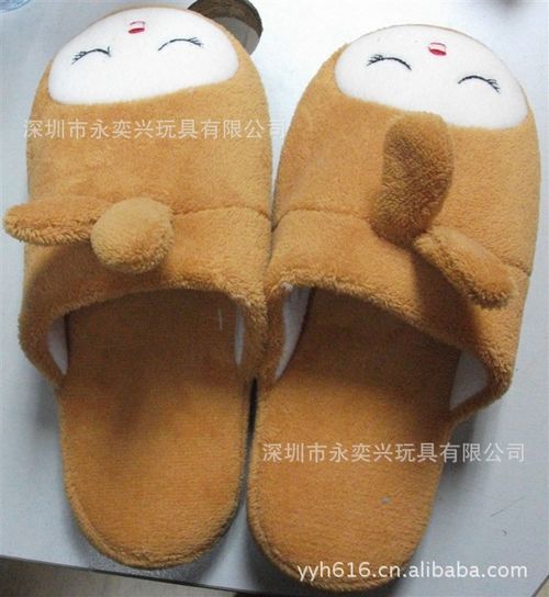 厂家定制卡通毛绒情侣款棉拖鞋包跟秋冬家居保暖拖熊猫拖鞋