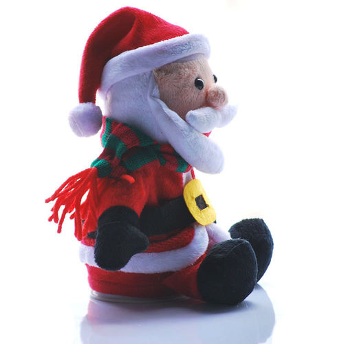 毛绒玩具厂家 淘宝爆款圣诞老人智能说话走路录音公仔现货销售