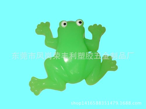 荣丰利玩具厂 供应儿童洗澡玩具 搪胶玩偶 变色青蛙公仔